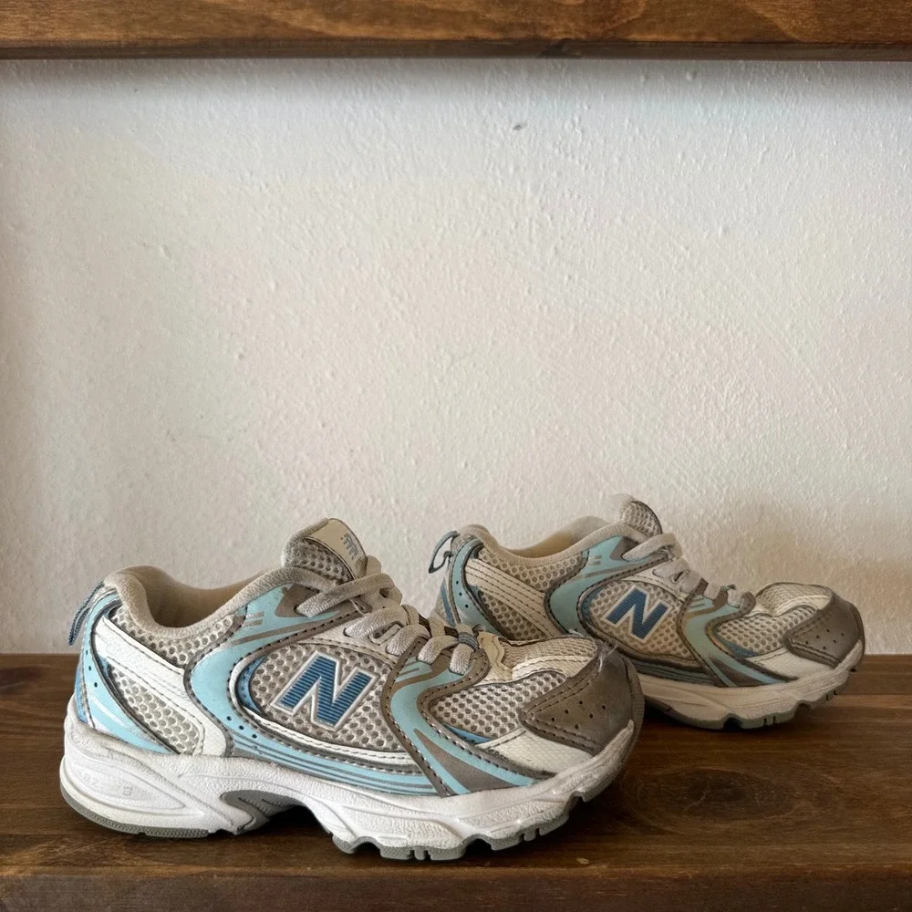 Lot of 2 Kids Sneakers Size 11 New Balance 530 & Skechers Sport Rainbow Shoes